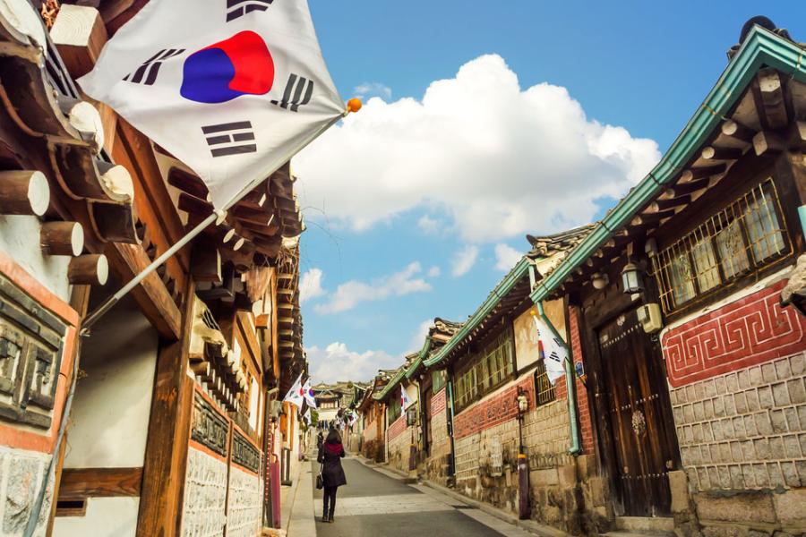 Scene from Korea symbolizing Korean language and culture